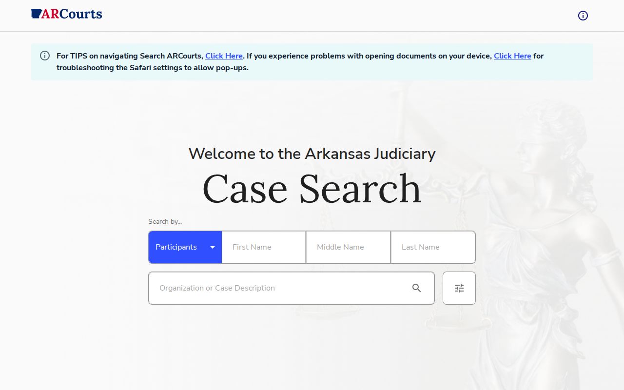 Fayetteville people search Arkansas Judiciary court records