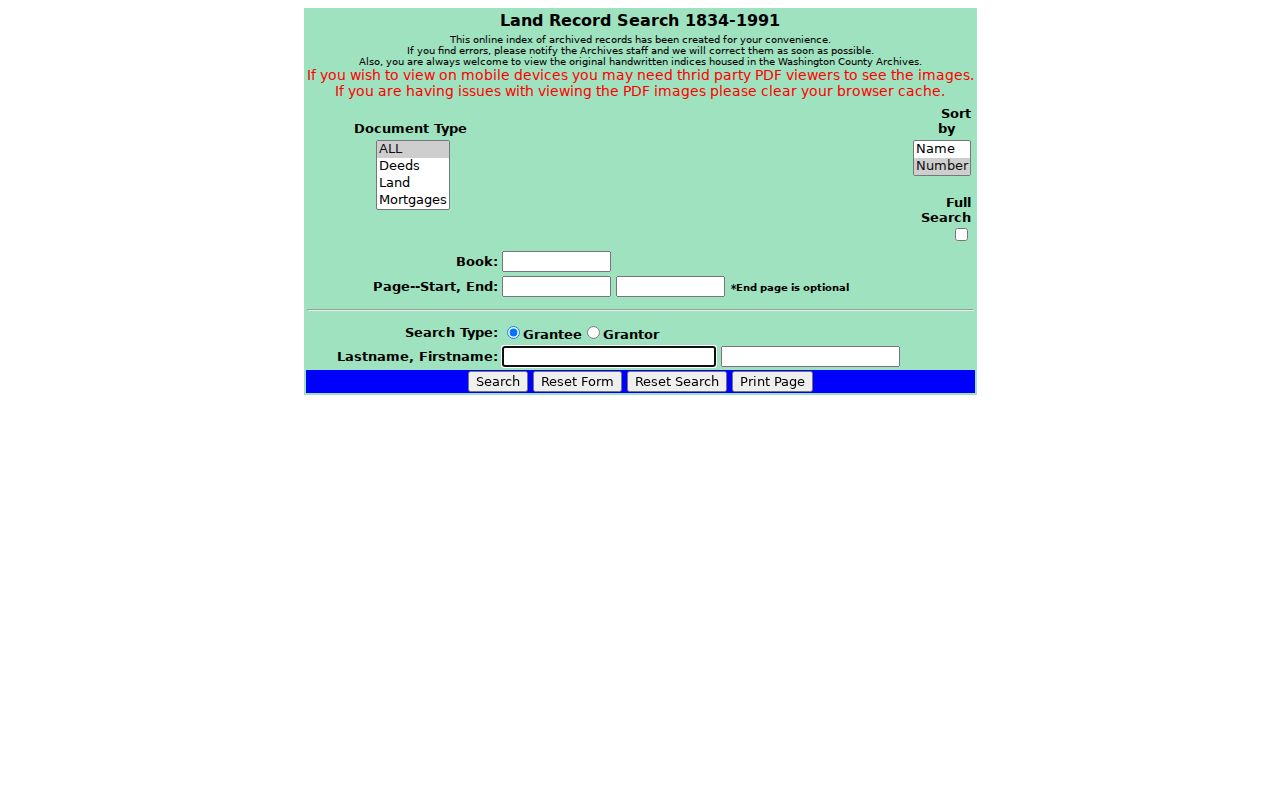 Fayetteville people search Washington County Chronicle land records