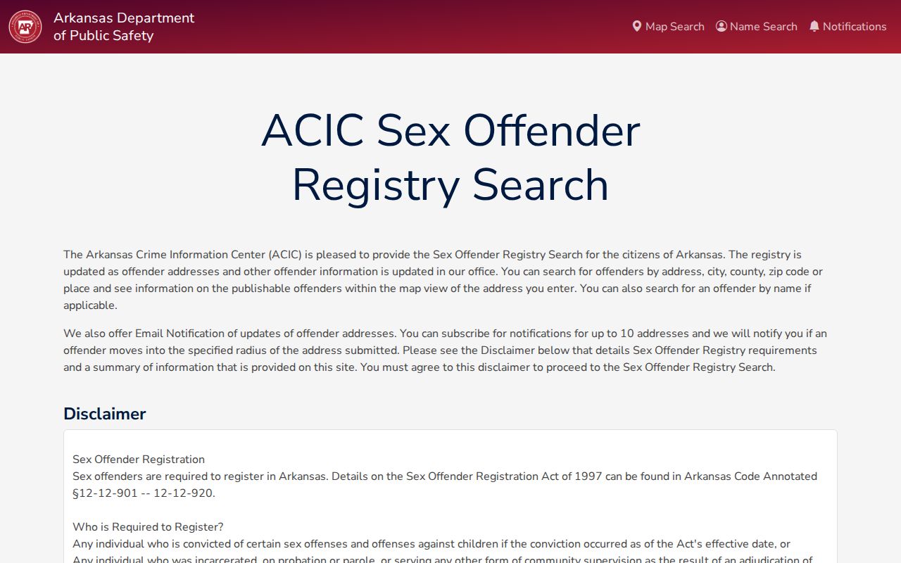 Fayetteville public records Arkansas sex offender registry