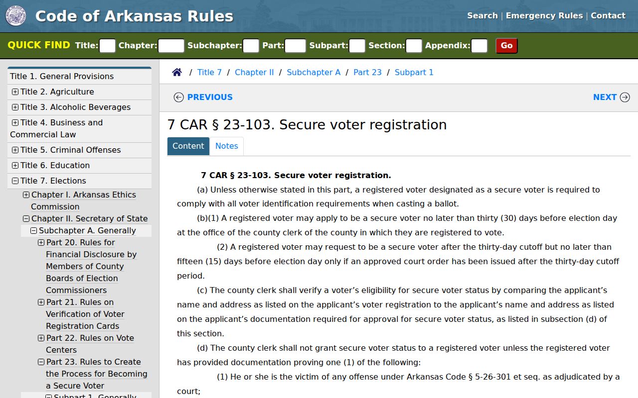 Fayetteville voter registration records secure-voter address confidentiality rule